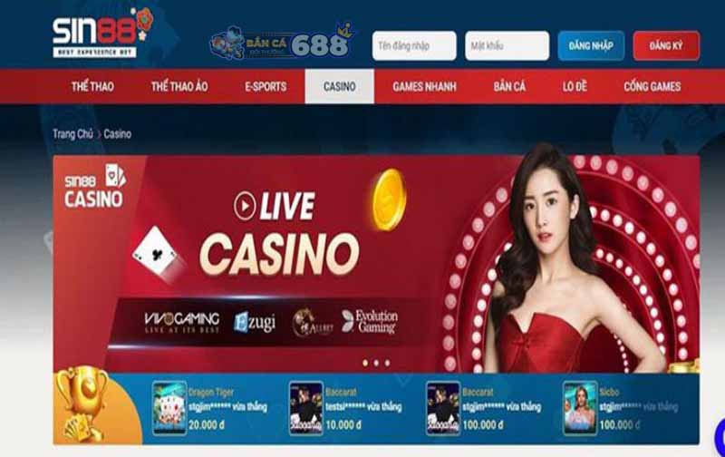 Live casino chất lượng cao